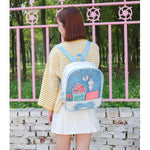 Mini Clear Kids Backpack with Bow - Perfect for School - Green
