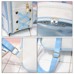 Mini Clear Kids Backpack with Bow - Perfect for School - Pink