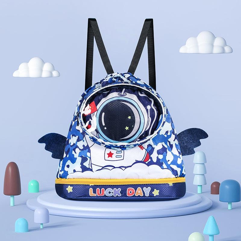 Kids' Cartoon Swim Bag Waterproof Dry / Wet Portable - Large Astronaut