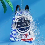 Kids' Swim Bag Cute Cartoon Beach Backpack Waterproof Dry / Wet Large 2 Layer - Blue - Large 2 Layer