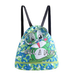 Kids' Swim Bag Cute Cartoon Beach Backpack Waterproof Dry / Wet Large 2 Layer - Blue - Large 2 Layer