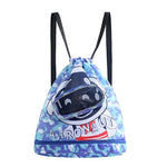 Kids' Swim Bag Cute Cartoon Beach Backpack Waterproof Dry / Wet Large 2 Layer - Green - Large 2 Layer