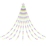 Jingle Jollys 3.8M Christmas Lights Waterfall String Light 340 LED