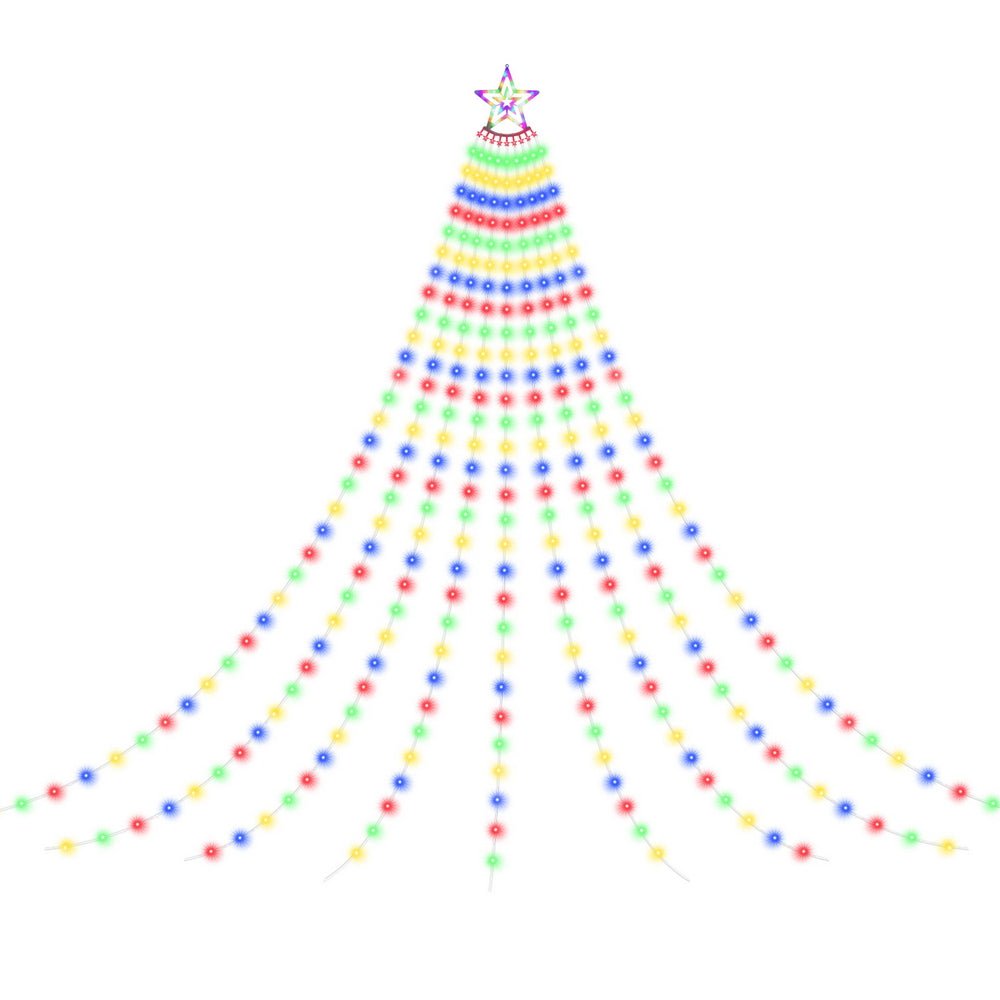 Jingle Jollys 3.8M Christmas Lights Waterfall String Light 340 LED