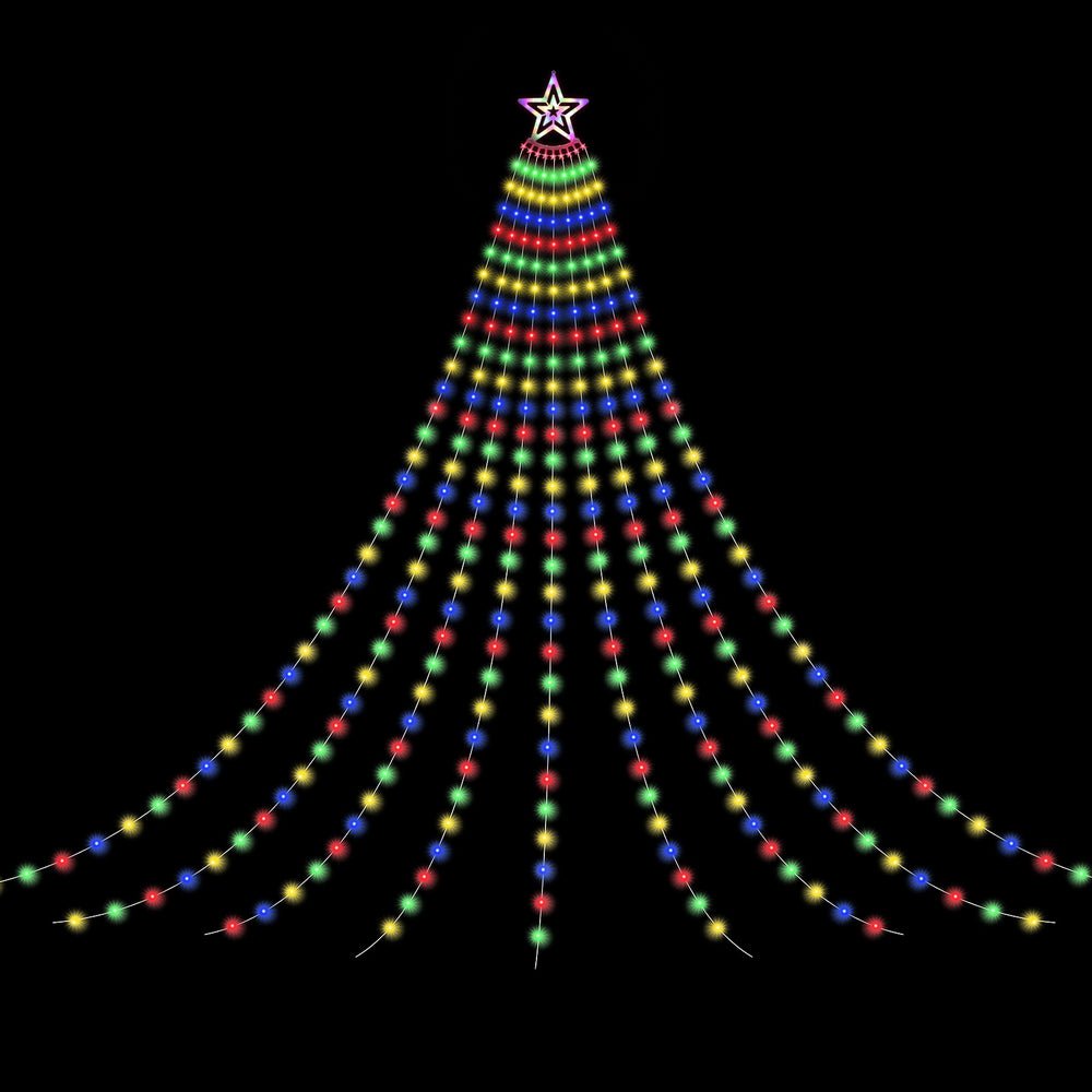 Jingle Jollys 3.8M Christmas Lights Waterfall String Light 340 LED