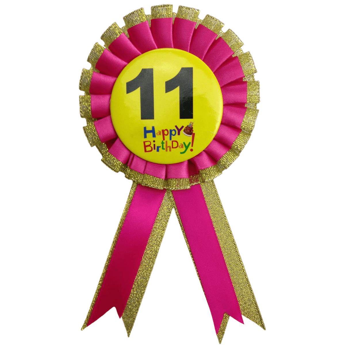 BIRTHDAY BADGE Party Favour Award Rosette Fancy Dress Girls Boys Childrens Kids - 