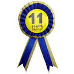 BIRTHDAY BADGE Party Favour Award Rosette Fancy Dress Girls Boys Childrens Kids - 