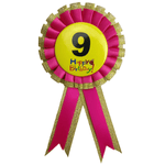 BIRTHDAY BADGE Party Favour Award Rosette Fancy Dress Girls Boys Childrens Kids - 
