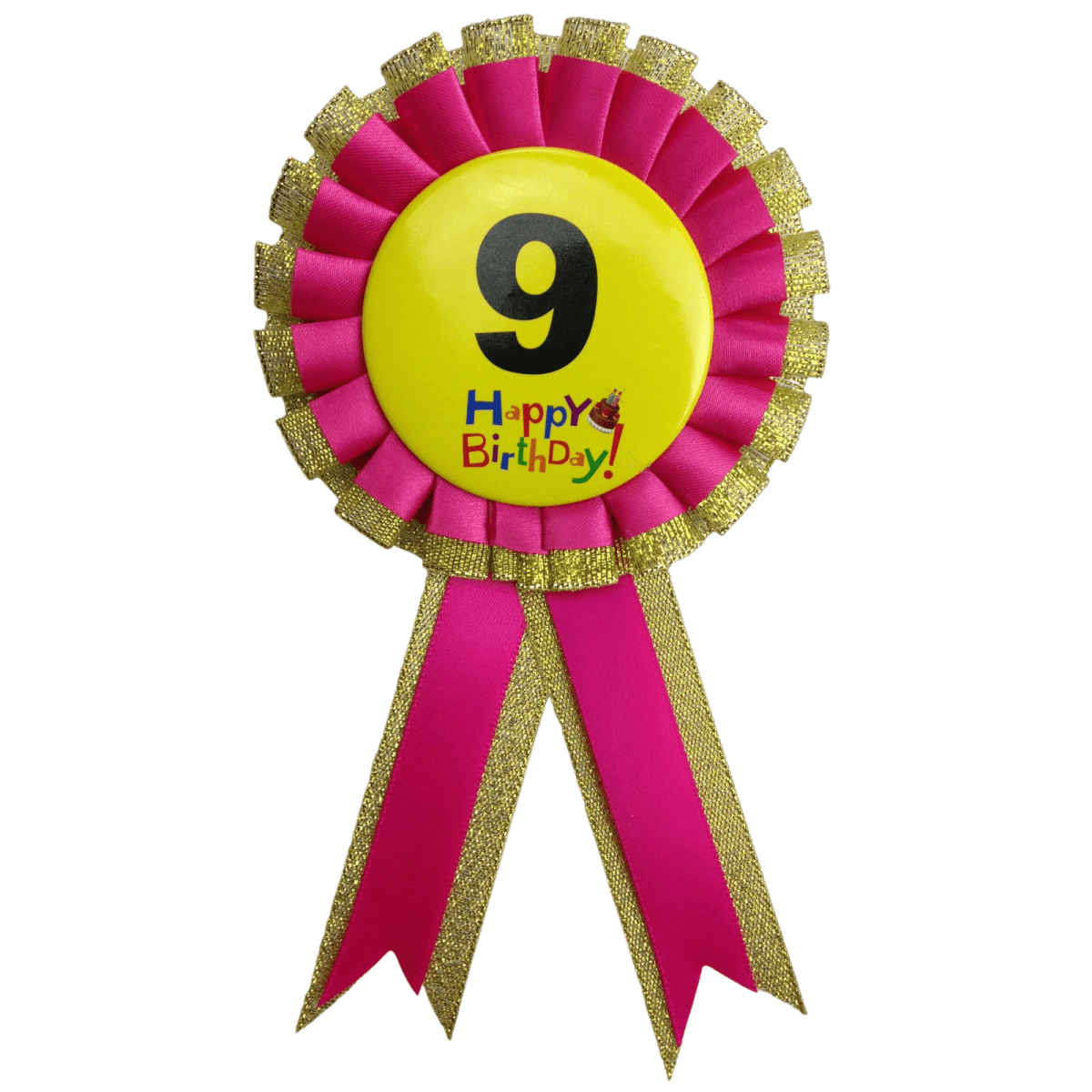 BIRTHDAY BADGE Party Favour Award Rosette Fancy Dress Girls Boys Childrens Kids - 