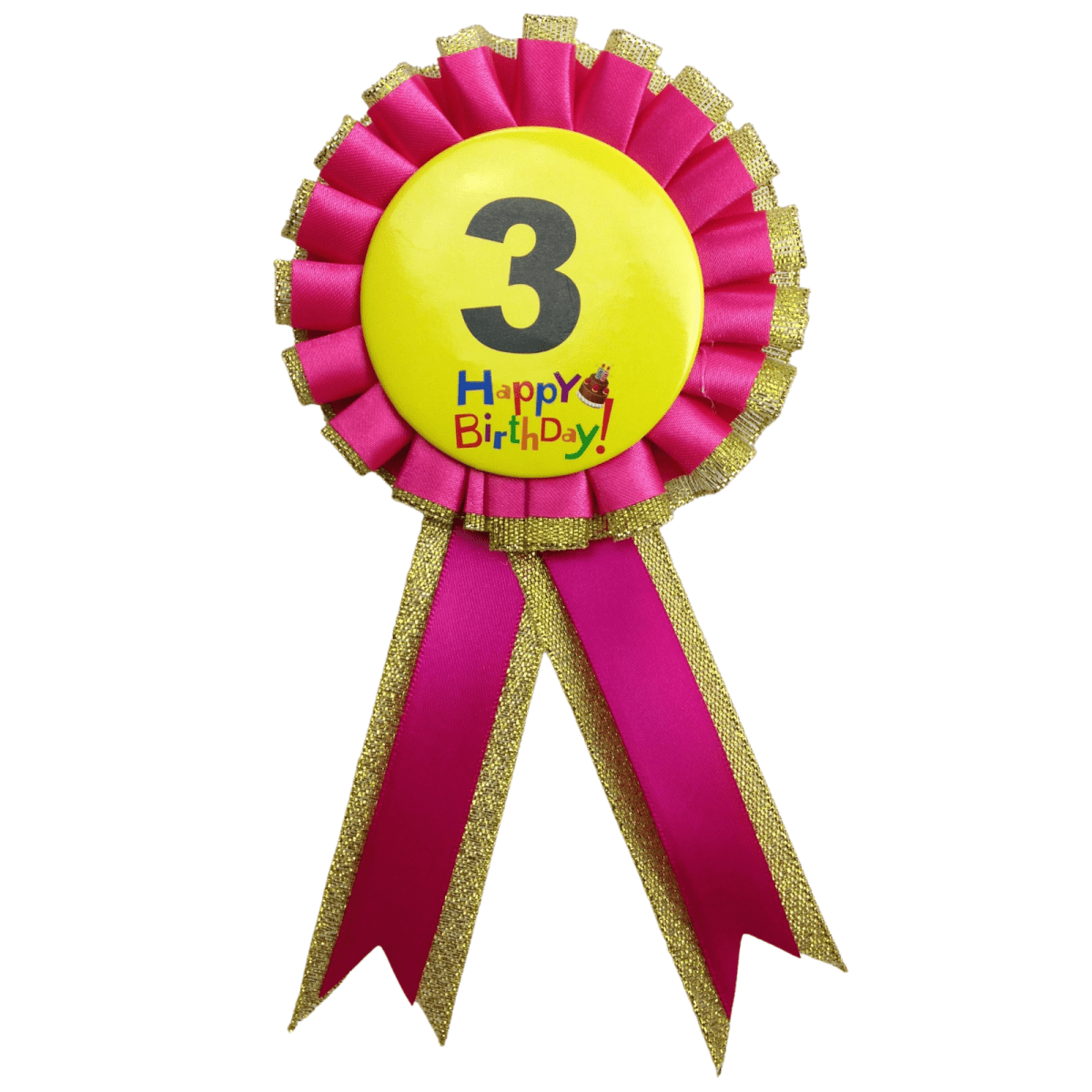 BIRTHDAY BADGE Party Favour Award Rosette Fancy Dress Girls Boys Childrens Kids - 