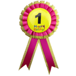 BIRTHDAY BADGE Party Favour Award Rosette Fancy Dress Girls Boys Childrens Kids - 