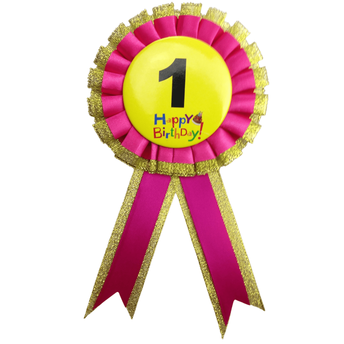 BIRTHDAY BADGE Party Favour Award Rosette Fancy Dress Girls Boys Childrens Kids - 