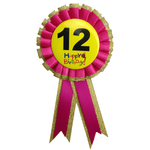 BIRTHDAY BADGE Party Favour Award Rosette Fancy Dress Girls Boys Childrens Kids - 