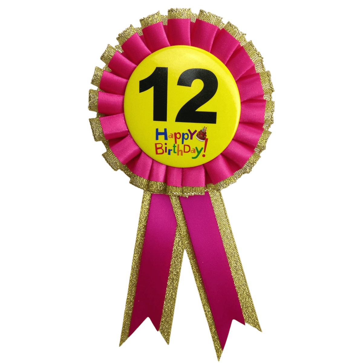 BIRTHDAY BADGE Party Favour Award Rosette Fancy Dress Girls Boys Childrens Kids - 