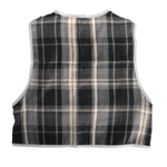 Childrens Grey Checkered Party Costume Vest Boys Kids Victorian, Cowboy or 1920s Style