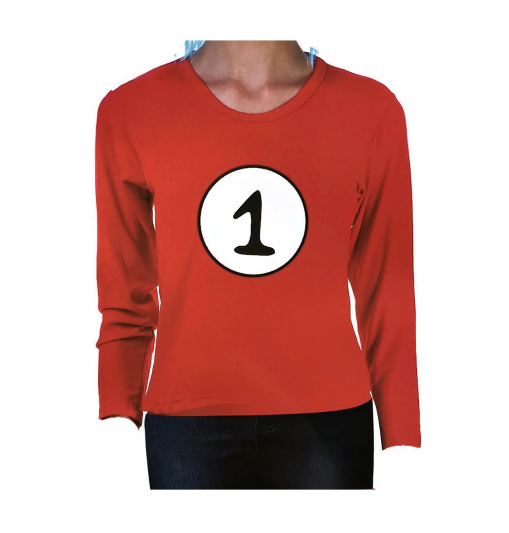 Kids Cat In The Hat Thing 1 Dr Seuss Red Top Party Costume Book Week Childrens - Medium (7 - 9 Years Old)