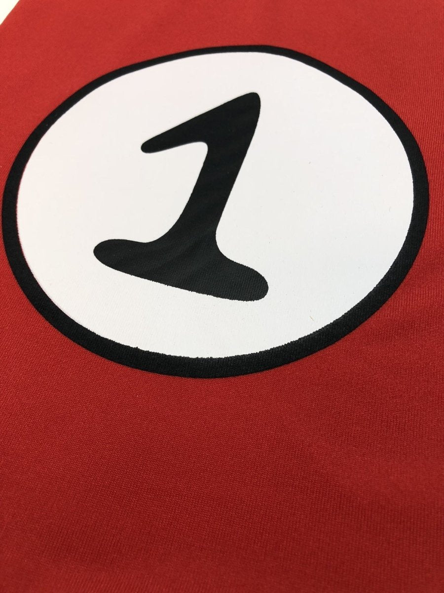 Kids Cat In The Hat Thing 1 Dr Seuss Red Top Party Costume Book Week Childrens - Medium (7 - 9 Years Old)