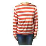 KIDS Red and White Striped Top Wenda Waldo Shirt Costume Party Book Week - Medium (7 - 9 Years Old)