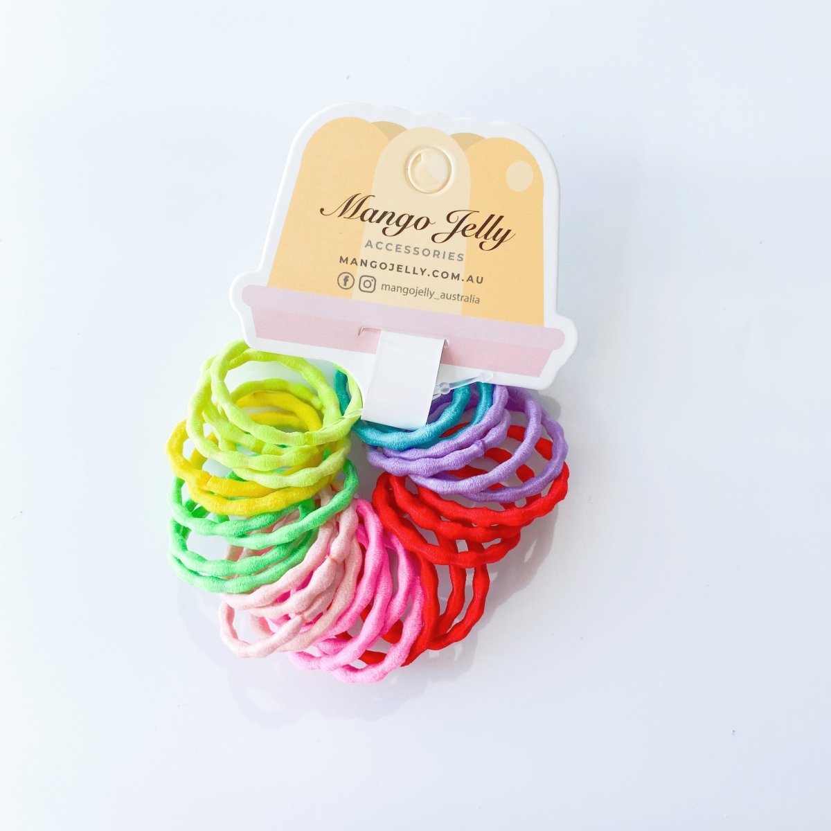 MANGO JELLY Kids Hair Ties (3cm) - Silky Pop Mixed - Twin Pack