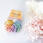 MANGO JELLY Kids Hair Ties (3cm) - Silky Pop Pastel - Twin Pack