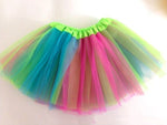 New Adults Tulle Tutu Skirt Dressup Party Costume Ballet Womens Girls Dance Wear, Rainbow, Kids