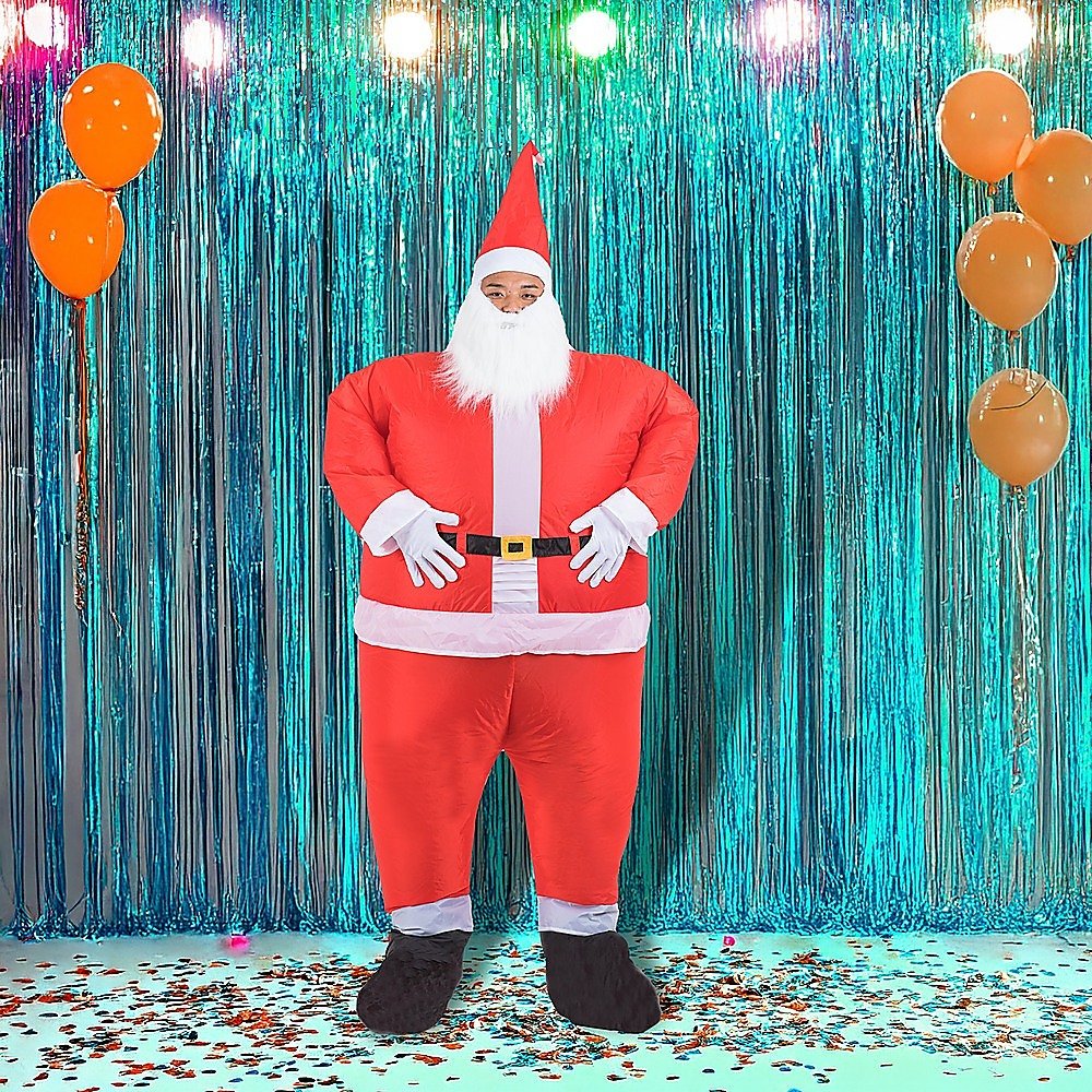 SANTA Fancy Dress Inflatable Suit - Fan Operated Costume