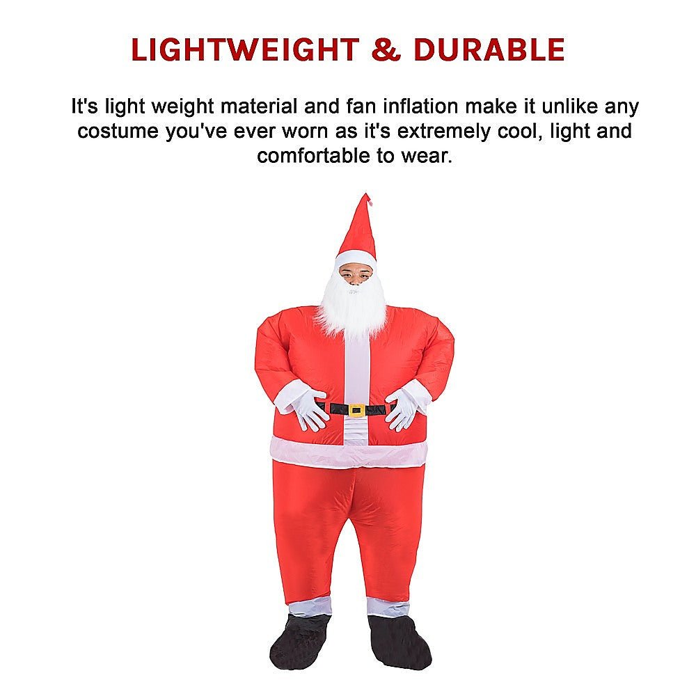 SANTA Fancy Dress Inflatable Suit - Fan Operated Costume
