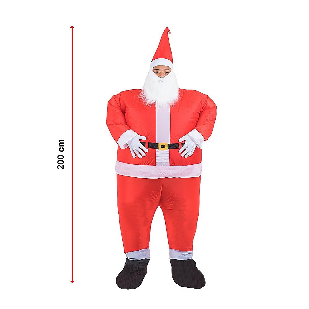 SANTA Fancy Dress Inflatable Suit - Fan Operated Costume