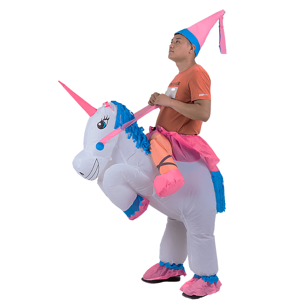 UNICORN Fancy Dress Inflatable Suit - Fan Operated Costume