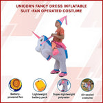 UNICORN Fancy Dress Inflatable Suit - Fan Operated Costume
