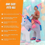 UNICORN Fancy Dress Inflatable Suit - Fan Operated Costume