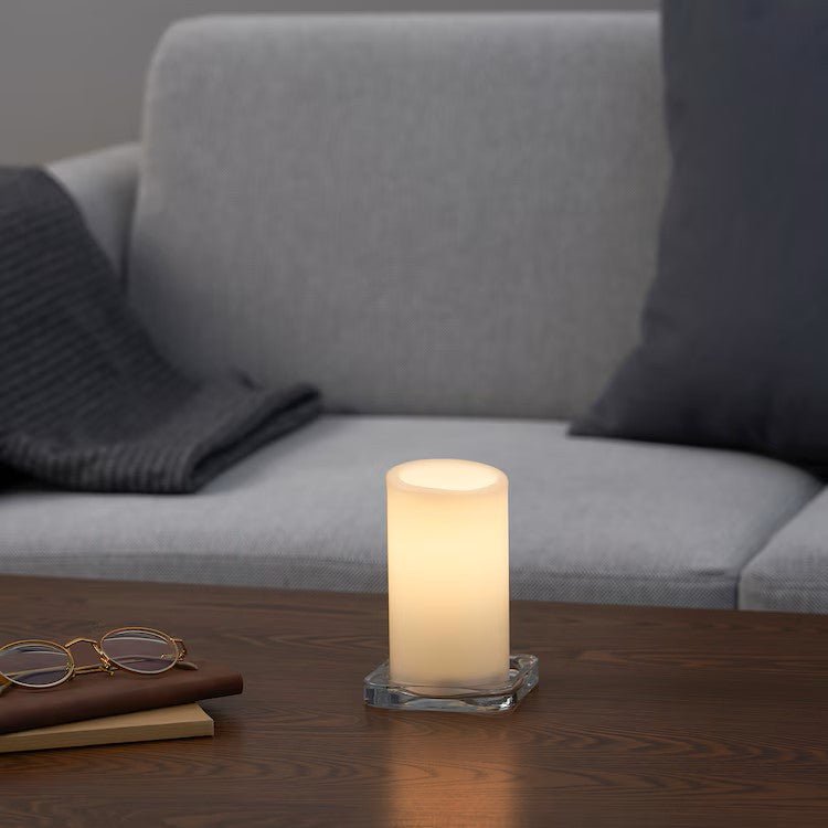 5 Pcs LED Block Pillar Candle White Flameless Safe Indoor Battery Power Party Home Decor Wedding Xmas Table Centrepiece