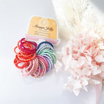 MANGO JELLY Kids Hair Ties (3cm) - Bubbly Retro - Twin Pack