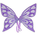Purple Sparkling Fairy Wings - Lightweight Glitter Butterfly Costume Accessory for Kids & Adults