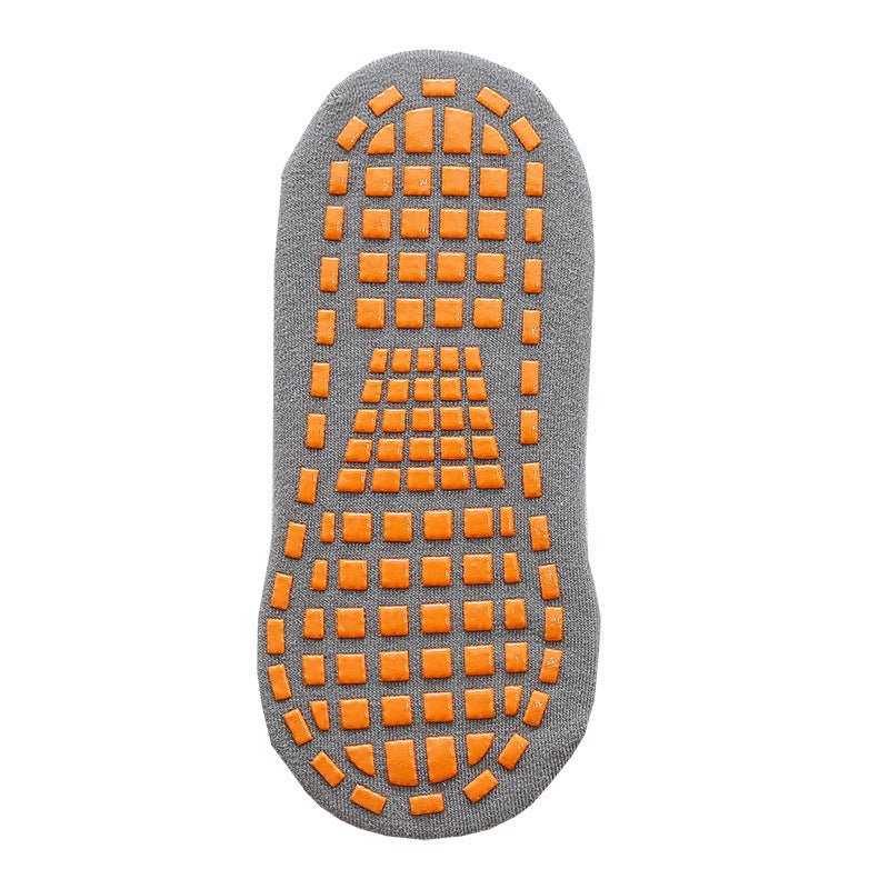 Ten Pairs Of Grey Kids Non - Slip Trampoline Socks for Playground Early Education and Yoga Unisex Anti - Skid Floor Socks for 1 - 5 Years