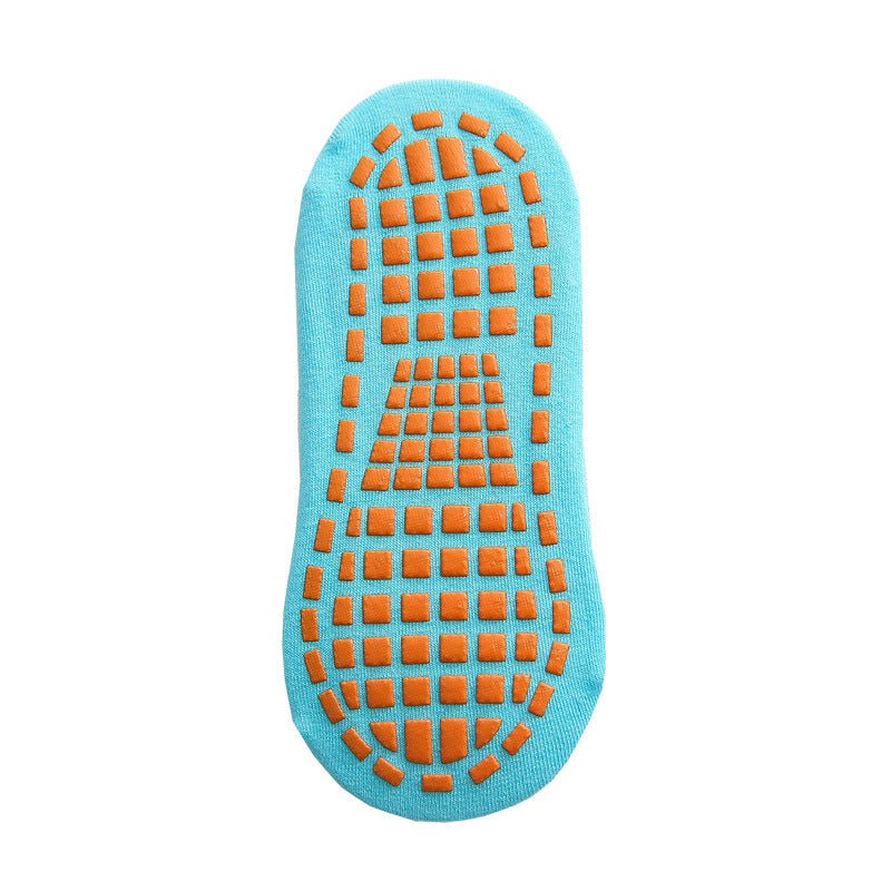 Ten Pairs Of Lack Blue Kids Non - Slip Trampoline Socks for Playground Early Education and Yoga Unisex Anti - Skid Floor Socks for 1 - 5 Years