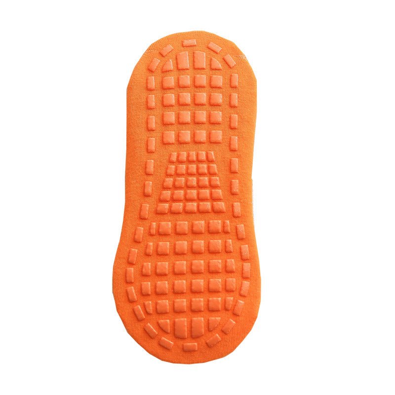 Ten Pairs Of Orange Kids Non - Slip Trampoline Socks for Playground Early Education and Yoga Unisex Anti - Skid Floor Socks for 1 - 5 Years