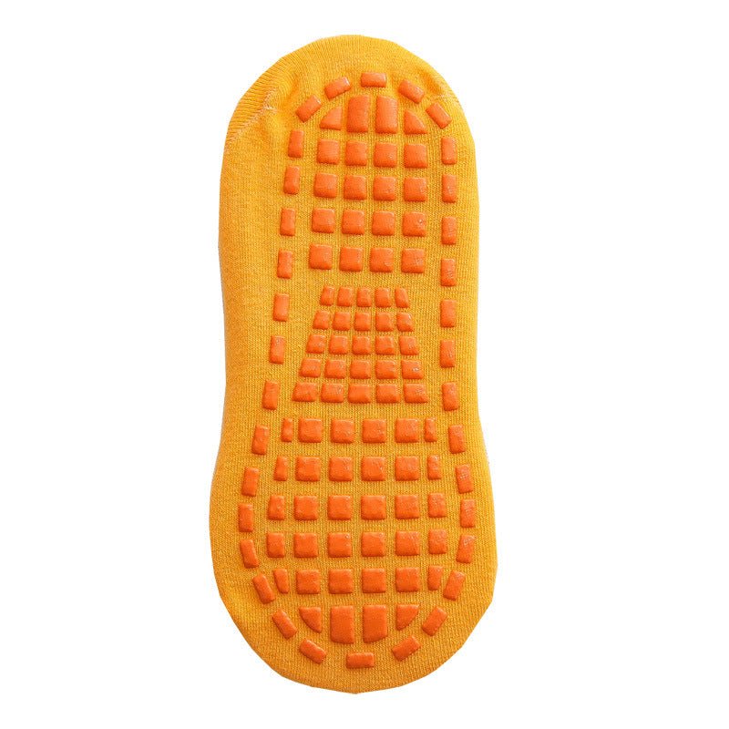 Ten Pairs Of Yellow Kids Non - Slip Trampoline Socks for Playground Early Education and Yoga Unisex Anti - Skid Floor Socks for 1 - 5 Years