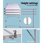 Weisshorn Folding Camping Table 240CM Portable Outdoor Picnic BBQ Aluminium Desk