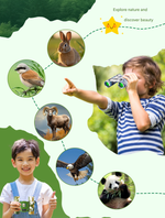 Purple Blue Mini Pocket Binoculars - 8x21 High Power Colorful Binoculars for Kids
