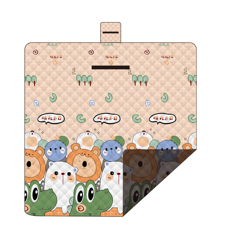 Waterproof Foldable Picnic Blanket with Little Frog Print - 200x200cm