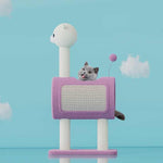 Green Dinosaur-Theme Cat Tree with Tunnel - Multi-Functional Cat Scratching Post and Playhouse