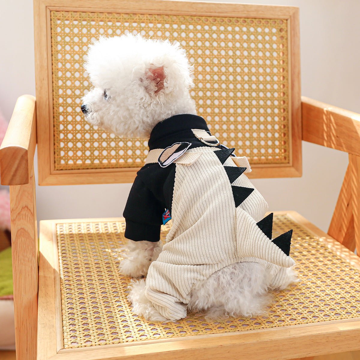 L Beardie Bib Pants Cute Four - Legged Dog Clothes - Spring/Summer Pet Outfit, Soft & Breathable
