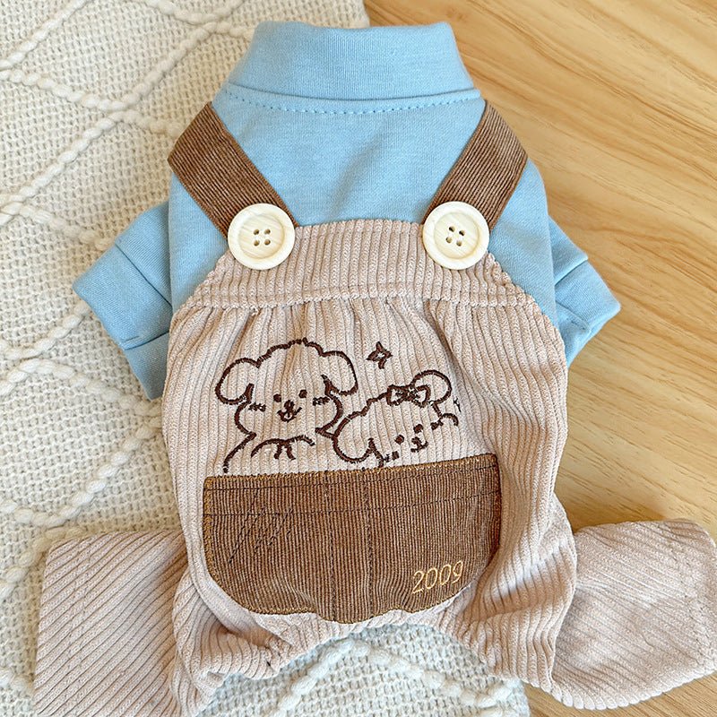 XL Cute Little Backless Trousers Four - Legged Dog Clothes - Spring/Summer Pet Outfit, Soft & Breathable
