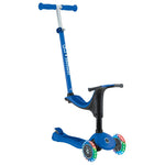 Globber GO UP SPORTY Lights with Stabilizer - Navy Blue/ Dark Navy Blue