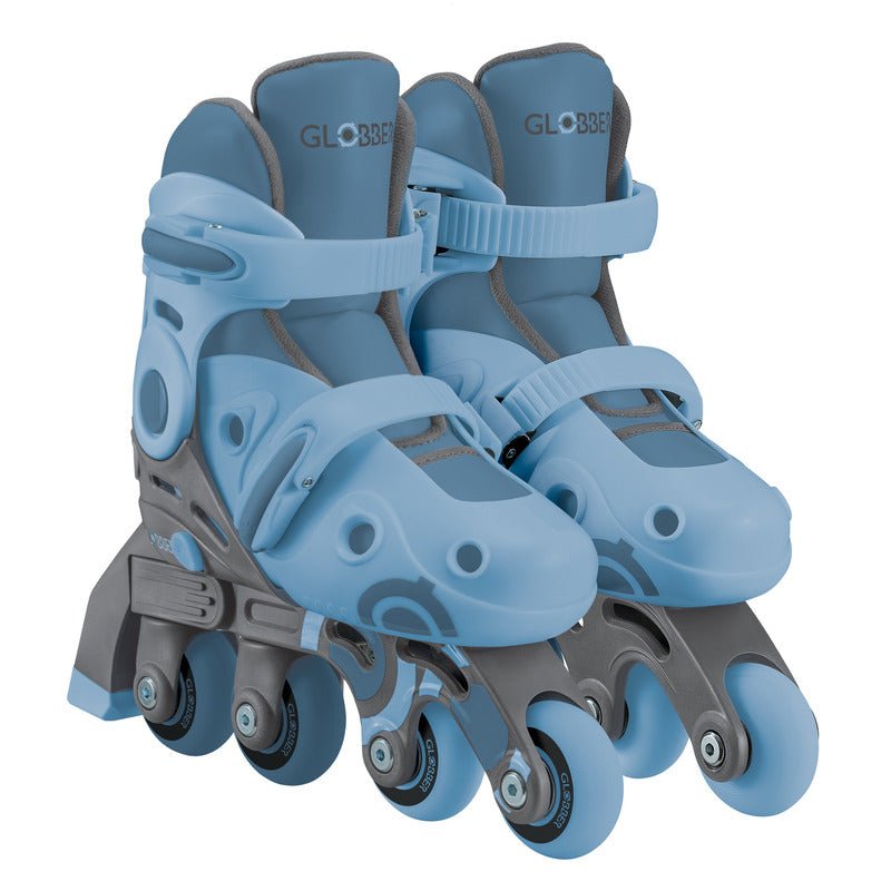 Globber LEARNING INLINE SKATES 2in1 for Toddlers: Size 26 - 29 - Ash Blue