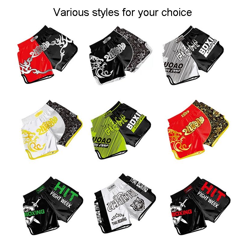 Kids Boxing Set - Sparring Shorts And Tights - Bright Green - Fiht Red Blue Spliced - M