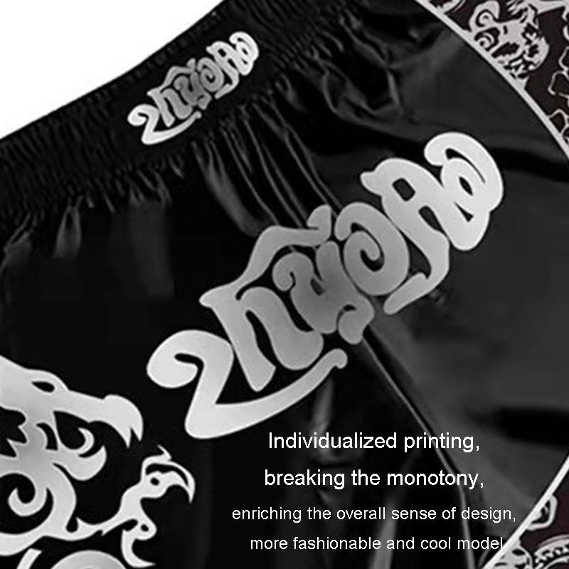 Kids Boxing Set - Sparring Shorts And Tights - Bright Green - Tiger Head White - M