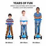 ROVO KIDS 3-Wheel Electric Scooter, Ages 3-8, Adjustable Height, Folding, Lithium Battery, Blue