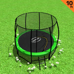 Kahuna 10ft Trampoline Free Ladder Spring Mat Net Safety Pad Cover Round Enclosure Green
